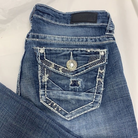 WOMEN’S Daytrip Leo Blue Straight Leg Jeans Size 26 - Picture 1 of 10